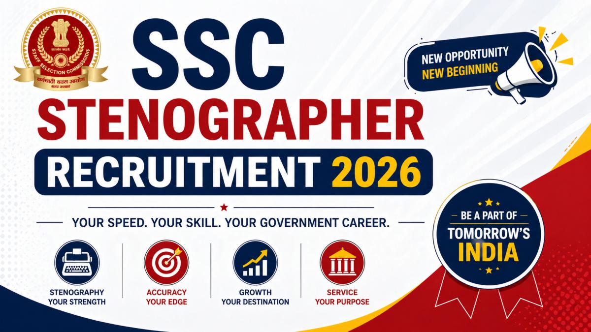 SSC Stenographer Recruitment 2026: Important Dates & Apply Now