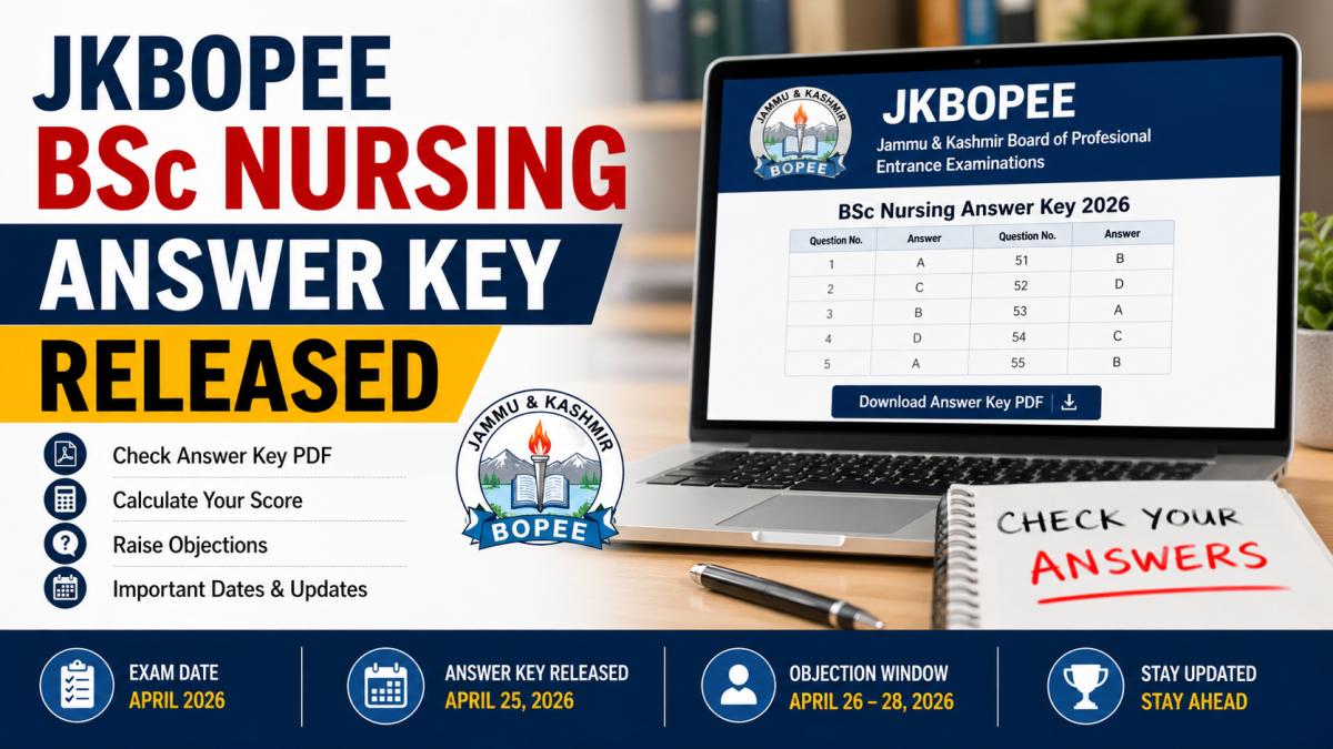 JKBOPEE BSc Nursing Answer Key Released – Check Details